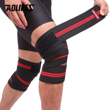 Load image into Gallery viewer, AOLIKES 1PCS 2M*8CM Fitness Pressurized Straps Gym Weight Lifting Leg Knee Compression Training Wraps Elastic Bandages