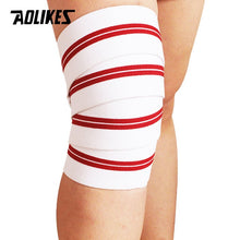 Load image into Gallery viewer, AOLIKES 1PCS 2M*8CM Fitness Pressurized Straps Gym Weight Lifting Leg Knee Compression Training Wraps Elastic Bandages