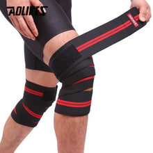 Load image into Gallery viewer, AOLIKES 1PCS 2M*8CM Fitness Pressurized Straps Gym Weight Lifting Leg Knee Compression Training Wraps Elastic Bandages