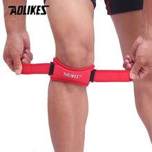 Load image into Gallery viewer, AOLIKES 1PCS Adjustable Knee Support Brace Patella Sleeve Wrap Cap Stabilizer Sport Outdoor Running Basketball Harm Prevent