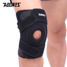 Load image into Gallery viewer, AOLIKES 1PCS Adjustable Elastic Knee Support Brace Patella Knee Pads Hole Sports Knee Protector Kneepad ginocchiere