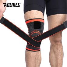 Load image into Gallery viewer, AOLIKES 1PCS 3D Weaving Pressurization Knee Brace Basketball Hiking Cycling Knee Support Professional Protective Sports Knee Pad