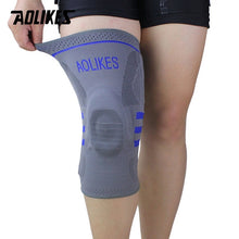 Load image into Gallery viewer, AOLIKES 1PCS Fitness Running Knee Support Protect Gym Sport Braces Kneepad Elastic Nylon Silicon Padded Compression Knee Pad