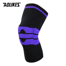 Load image into Gallery viewer, AOLIKES 1PCS Fitness Running Knee Support Protect Gym Sport Braces Kneepad Elastic Nylon Silicon Padded Compression Knee Pad