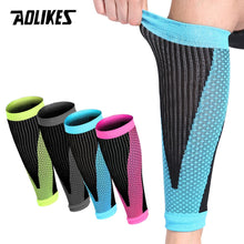 Load image into Gallery viewer, AOLIKES 1 Pair Shin Guards Soccer Football Protective Leg Calf Compression Sleeves Cycling Running Sports Safety shinguards