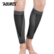 Load image into Gallery viewer, AOLIKES 1 Pair Shin Guards Soccer Football Protective Leg Calf Compression Sleeves Cycling Running Sports Safety shinguards