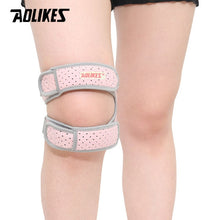 Load image into Gallery viewer, AOLIKES 1PCS Sports Kneepad Double Patellar Knee Patella Tendon Support Strap Brace Pad Protector Open Knee Wrap Strap Band