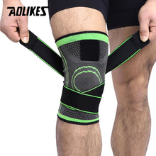 Load image into Gallery viewer, AOLIKES 1PCS 3D Weaving Pressurization Knee Brace Basketball Hiking Cycling Knee Support Professional Protective Sports Knee Pad